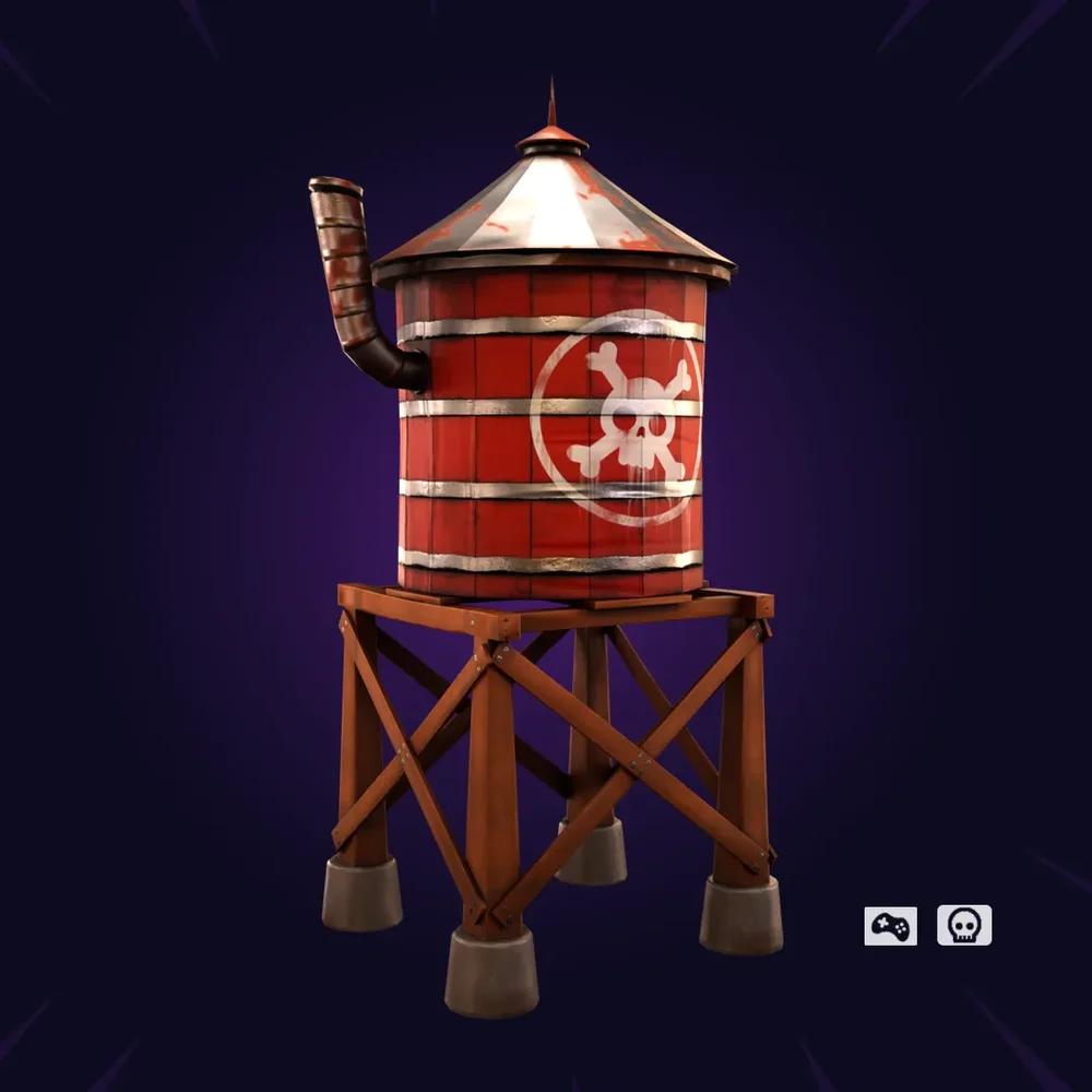 Stylized Lowpoly Tower Water