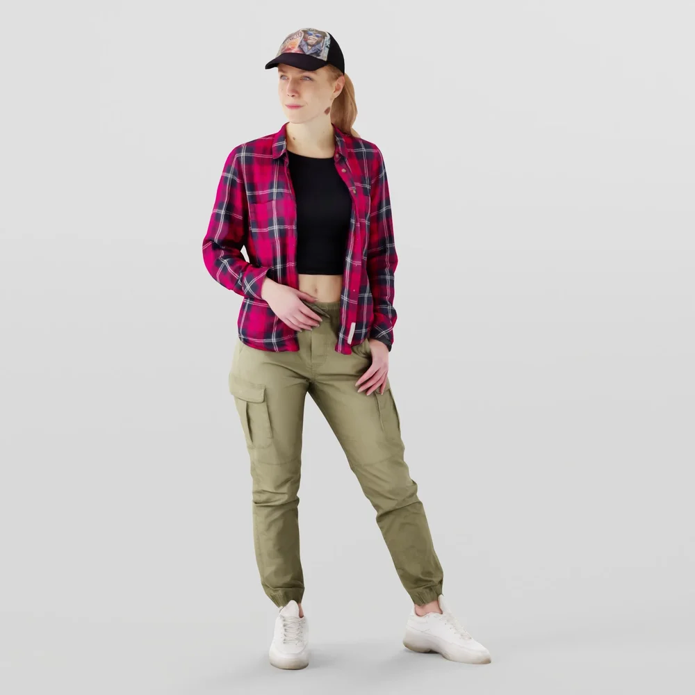 Girl In A Plaid Shirt