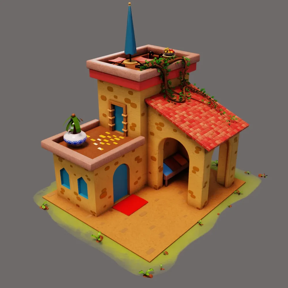 Stylized Cartoon Home