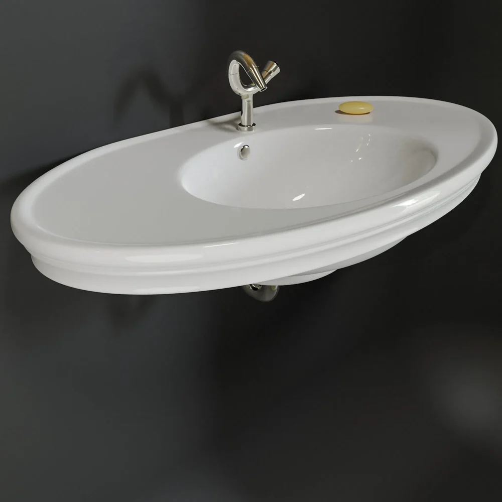 Sink, Vanity - White