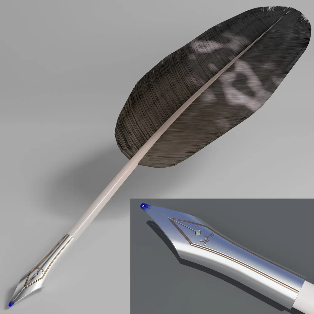 Pen From A Golden Eagle Feather