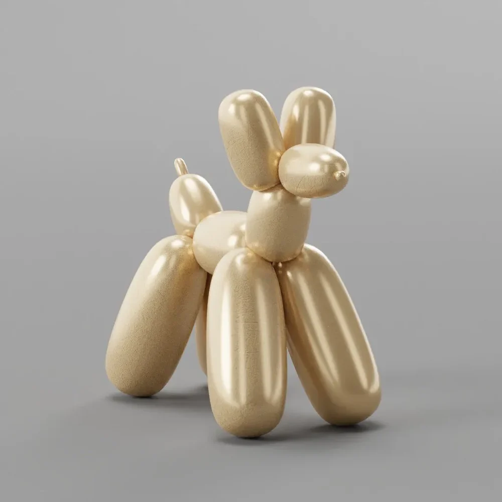 Metallic Balloon Dog Decoration