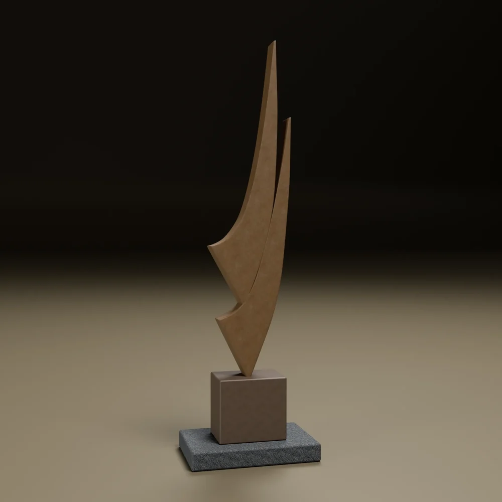 Simple Luxury Wooden Trophy Sculpture