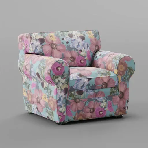 Floral Modern Armchair 3