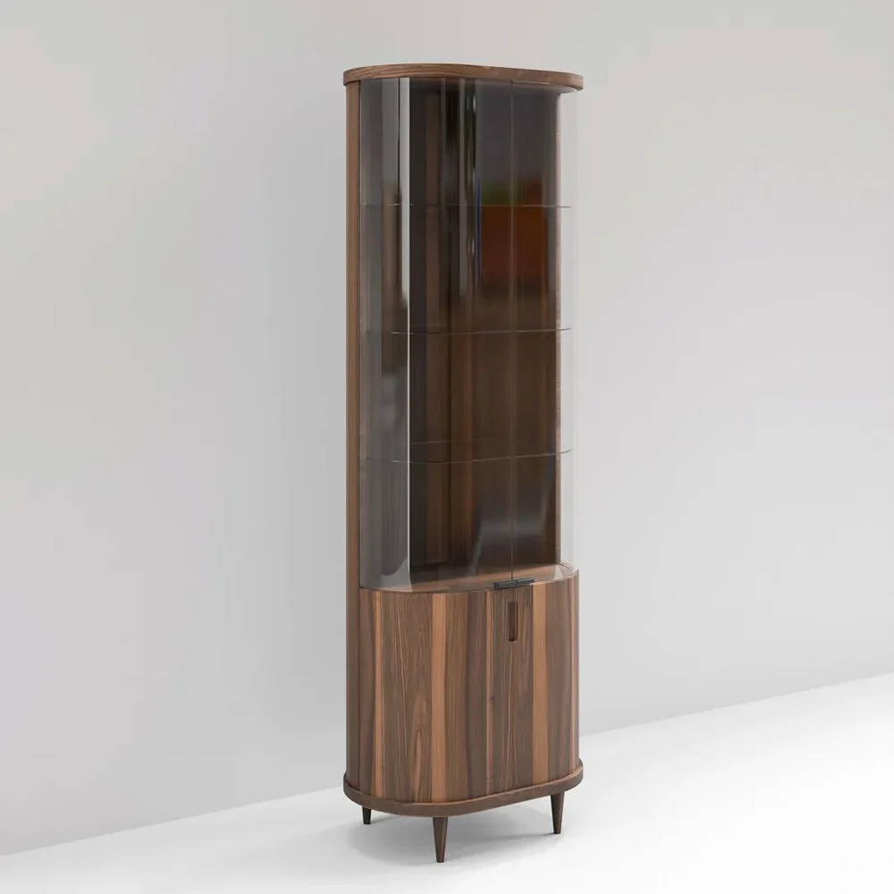 Design Walnut Display Cabinet