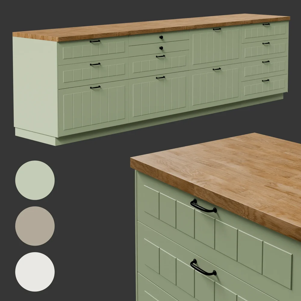 Ikea Stensund 80 Cm Cabinets Set - Drawers