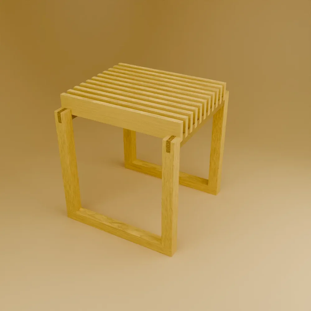 Cutter Stool – Minimal Wooden Design