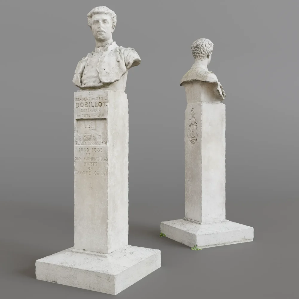 Bust On Pedestal Sculpture