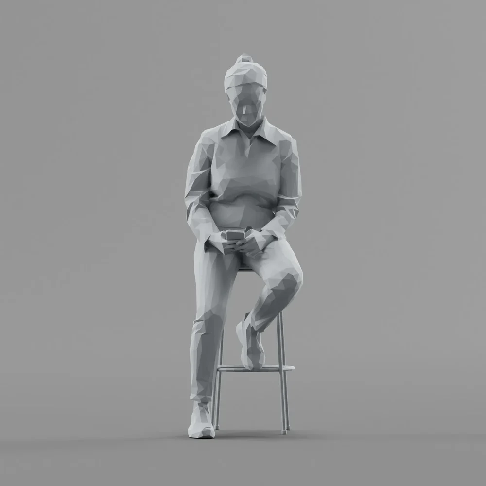 Lowpoly Female Sitting