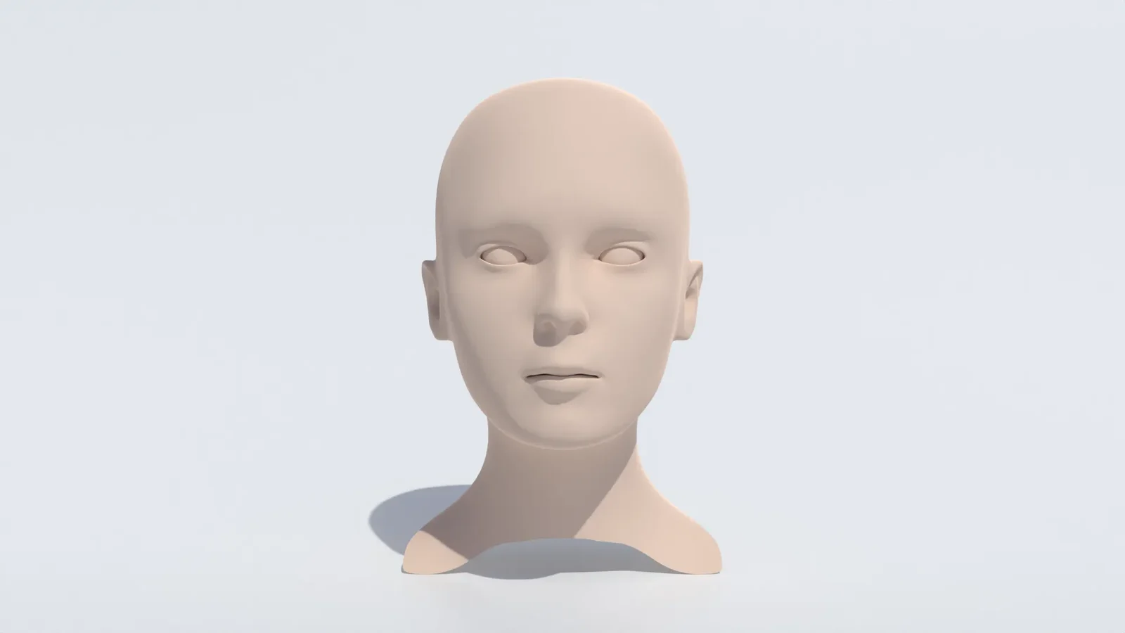 Woman Head Base Mesh