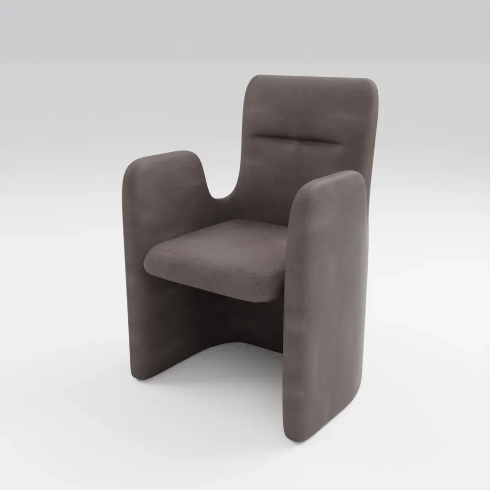 A Simple Chair Made Of Leather