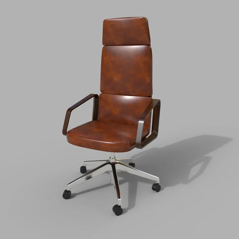 Las Lead High Chair Brown Leather