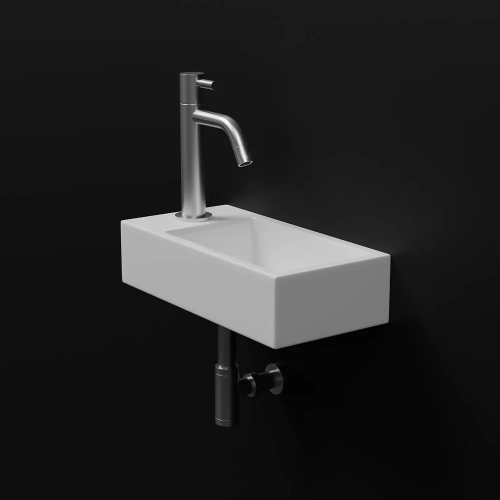Flush 3 Hand Basin Left