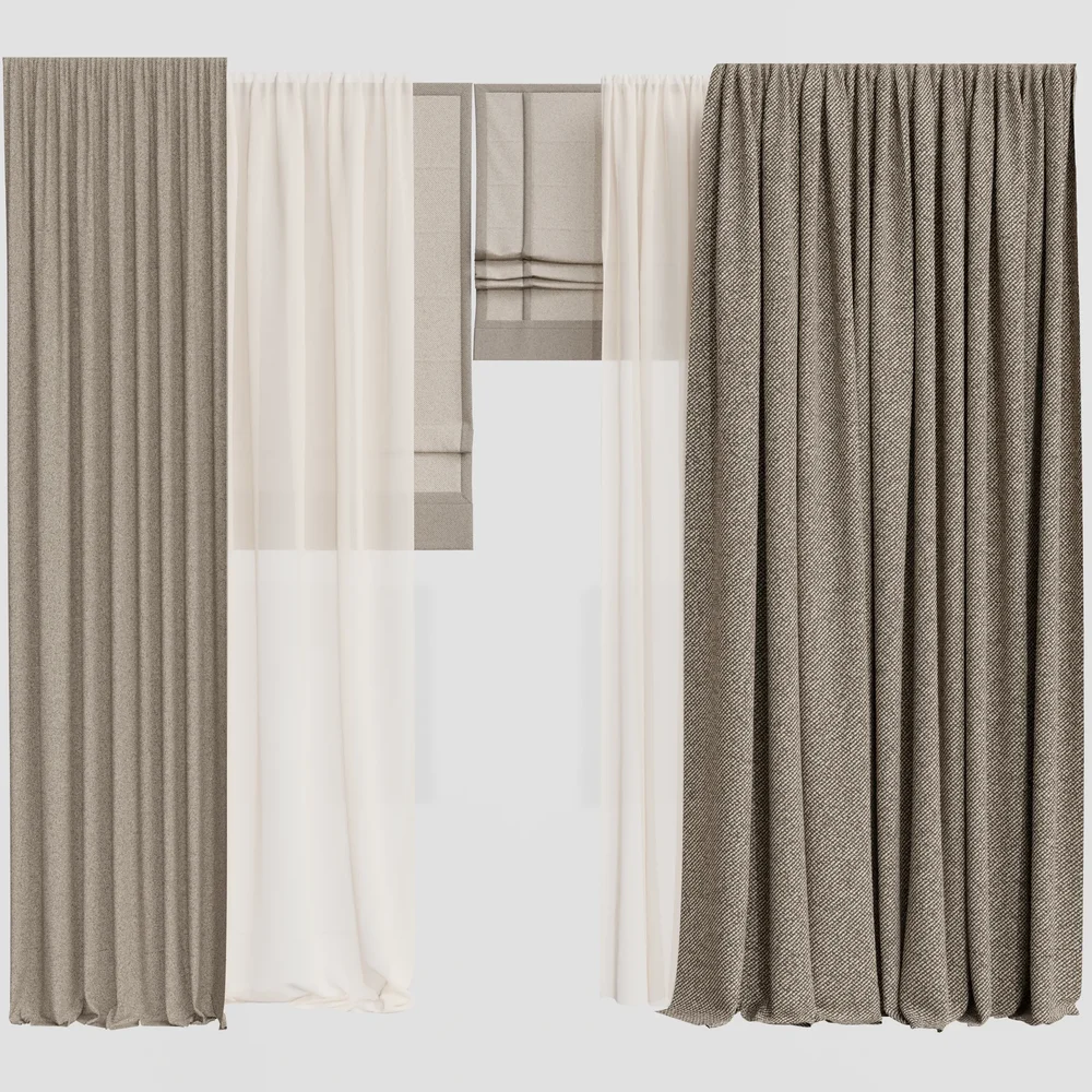 Gd Silk And Cotton Curtain