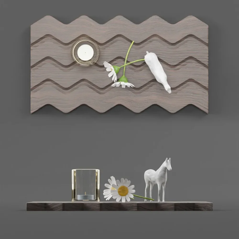 Wooden Board With Decorations