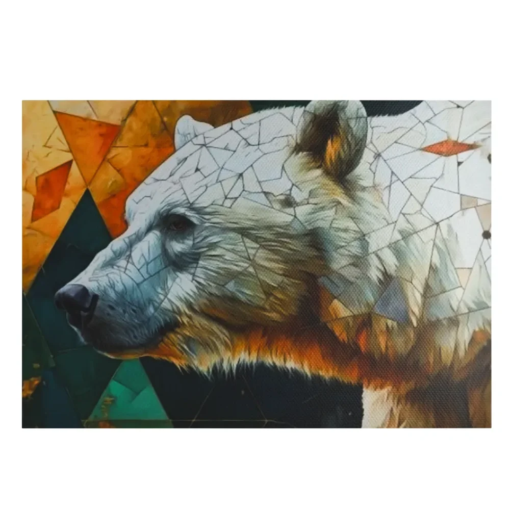 Geometric Colorful Bear Painting