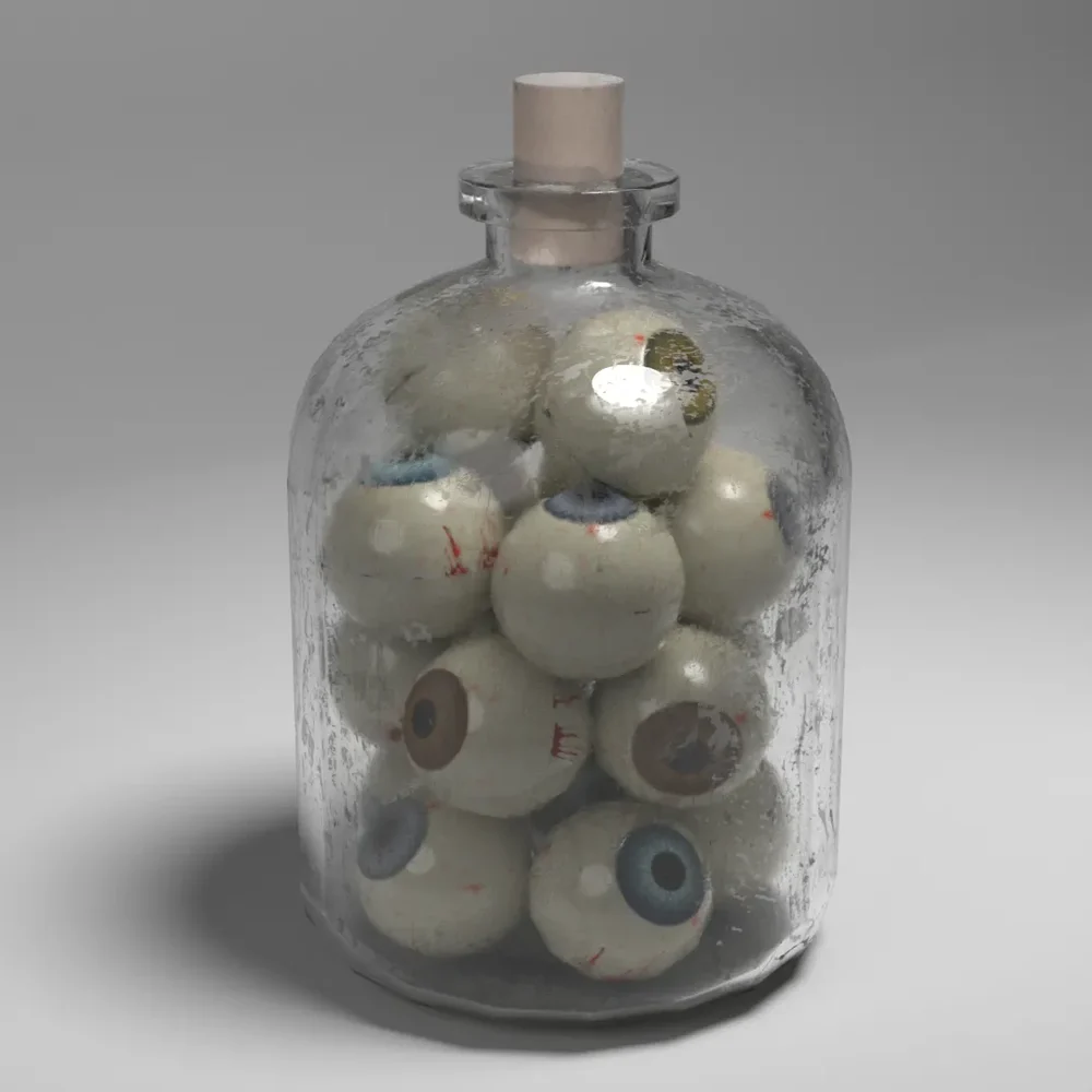 Eye Balls Glass Jar Halloween