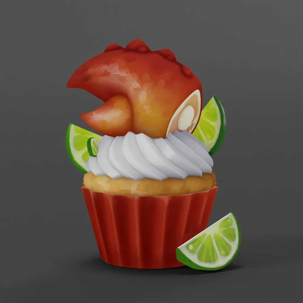 Handpainted Stylized Cake Model