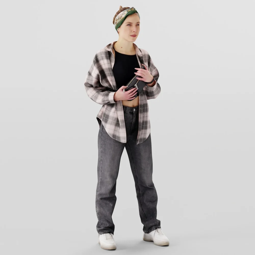 Girl In Plaid Shirt