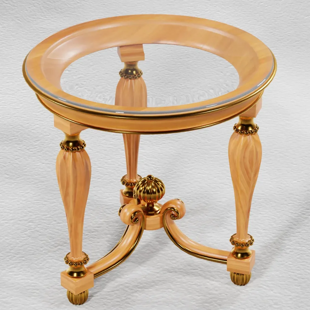 Round Wood Table Antique Style