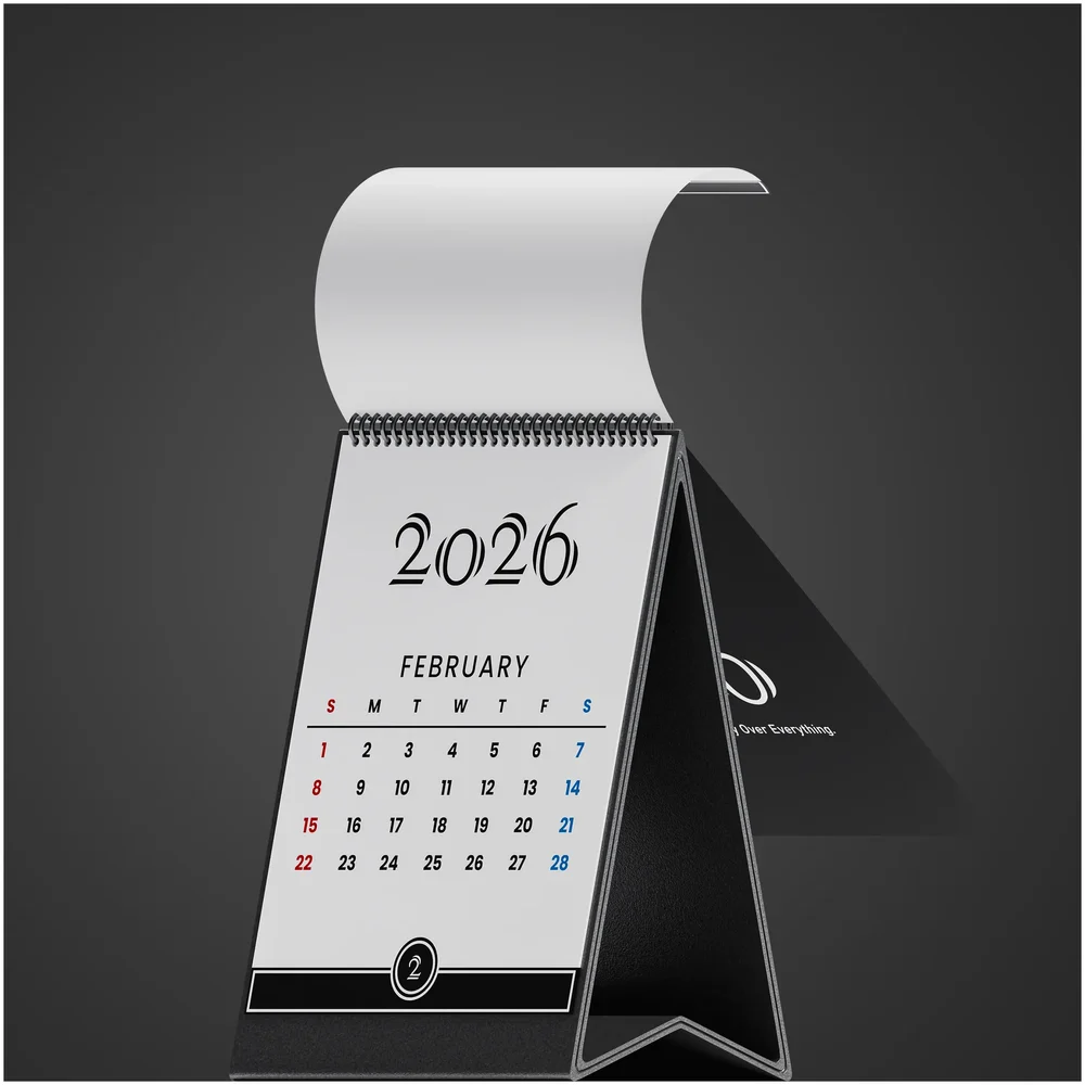 Realistic Animated Desk Calendar 2026