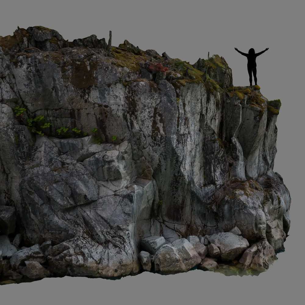Rocky Cliff In Canyon By River