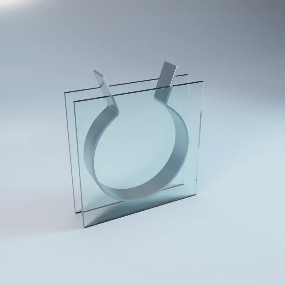 Glass Ribbon Square Vase