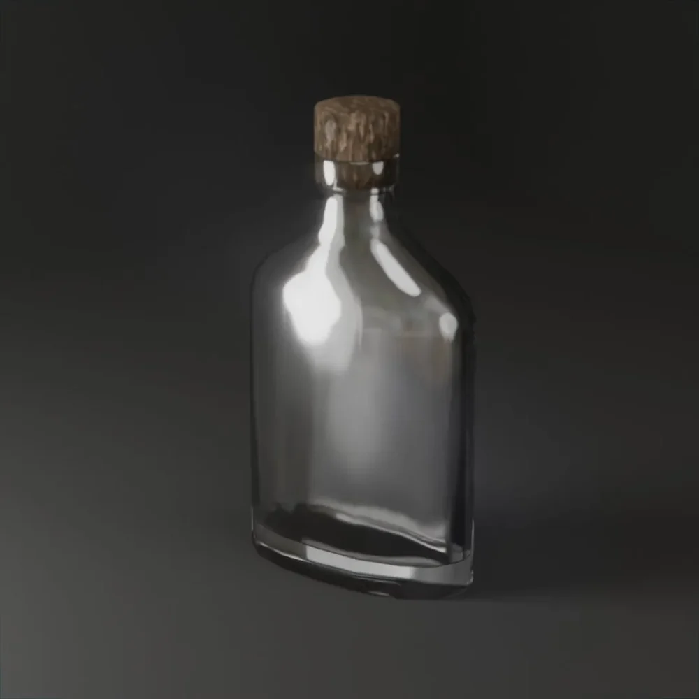 Glass Alcohol Lark Bottle