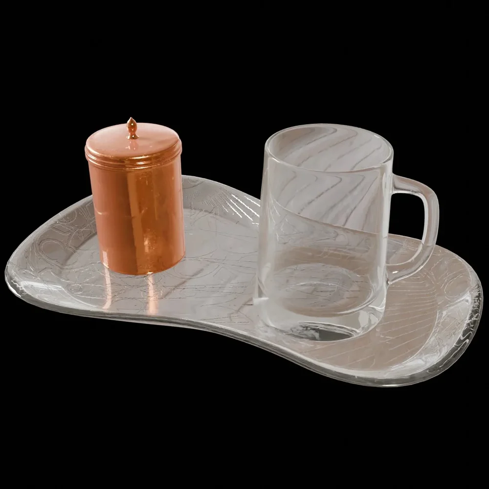 Persian Glass And Tray Set