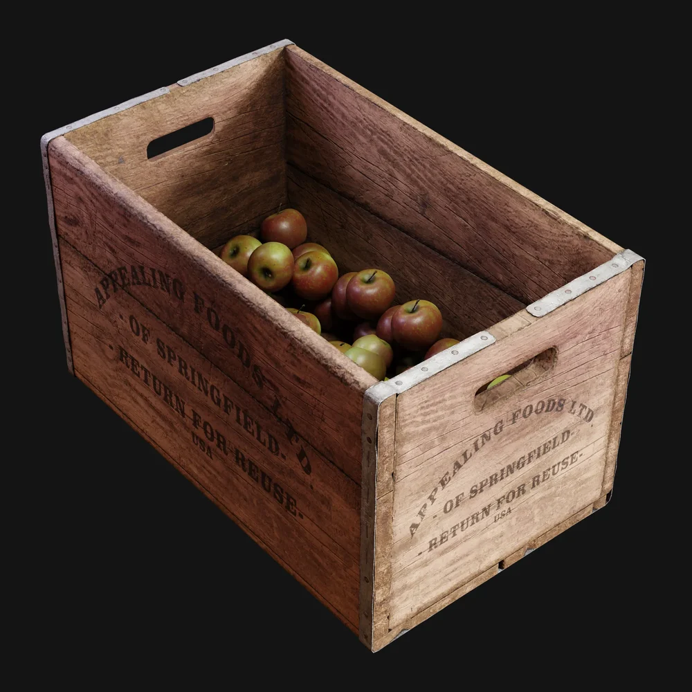 Vintage Wooden Apple Crate