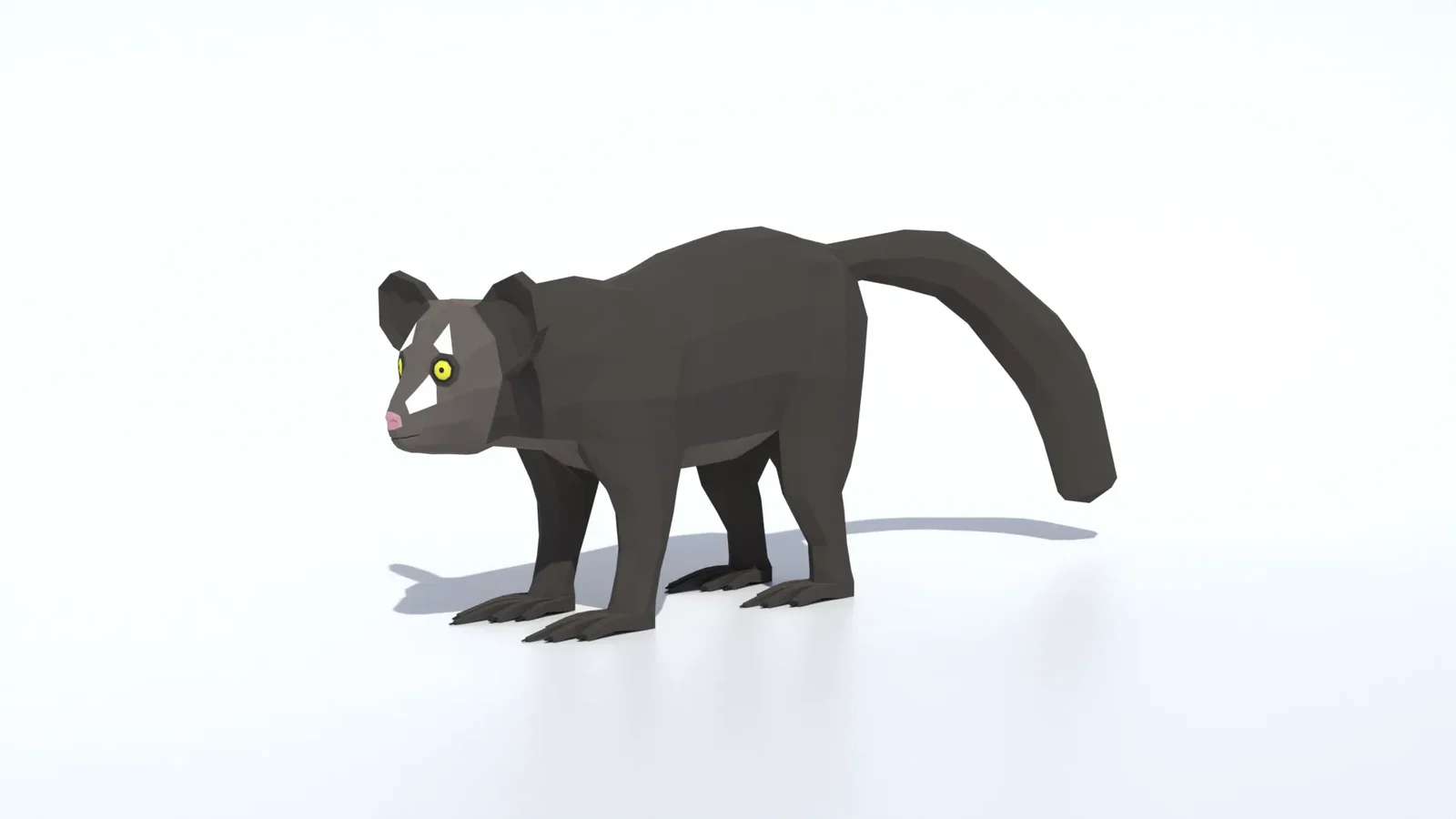 Low Poly Aye-Aye Lemur
