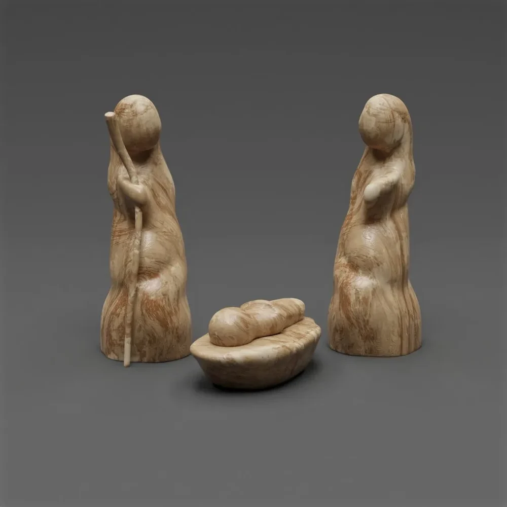 Nativity Wood Sculpture