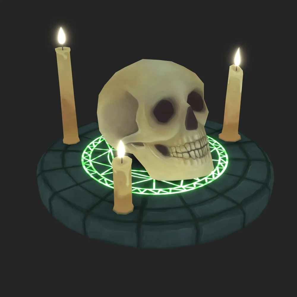 Skull Handpainted