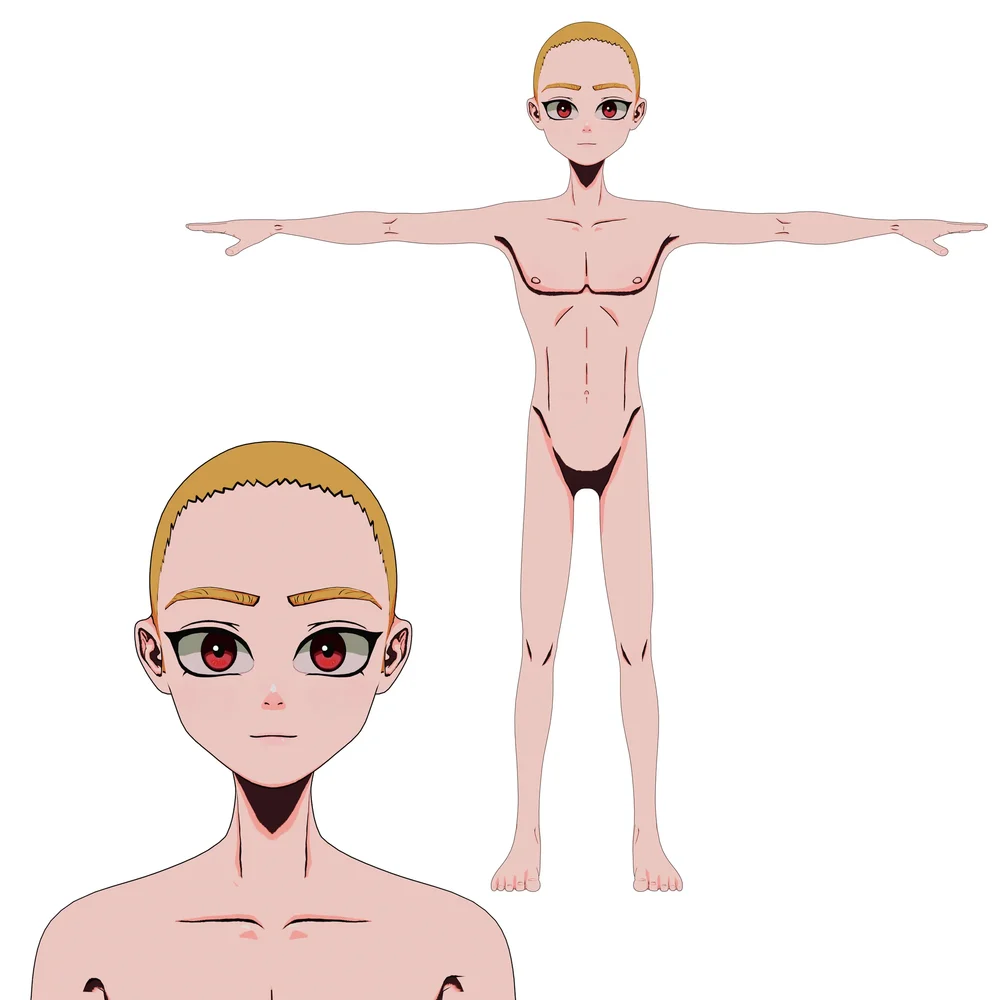 Anime Tween Base Mesh