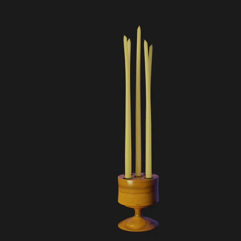 Wooden Candle Holder