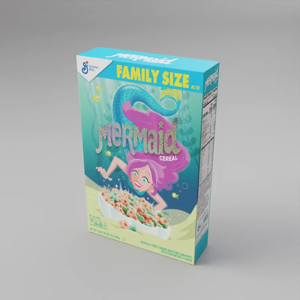 Mermaid Cereal Box