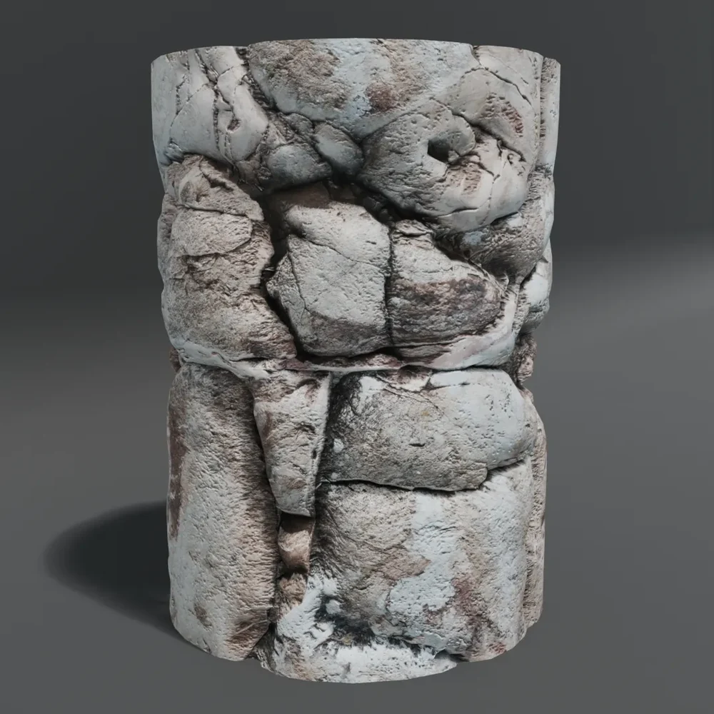 Stone Cylinder Post Pillar Boulder