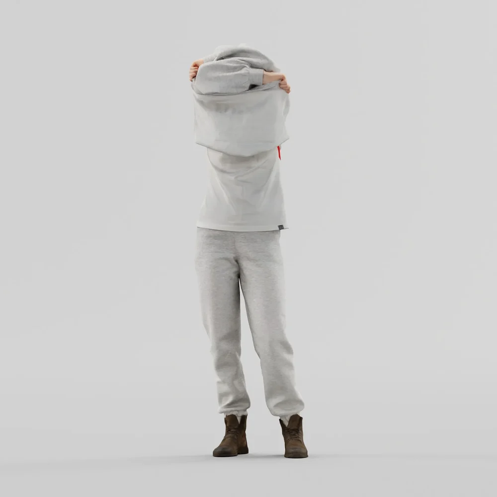 Girl Takes Off Her Hoodie