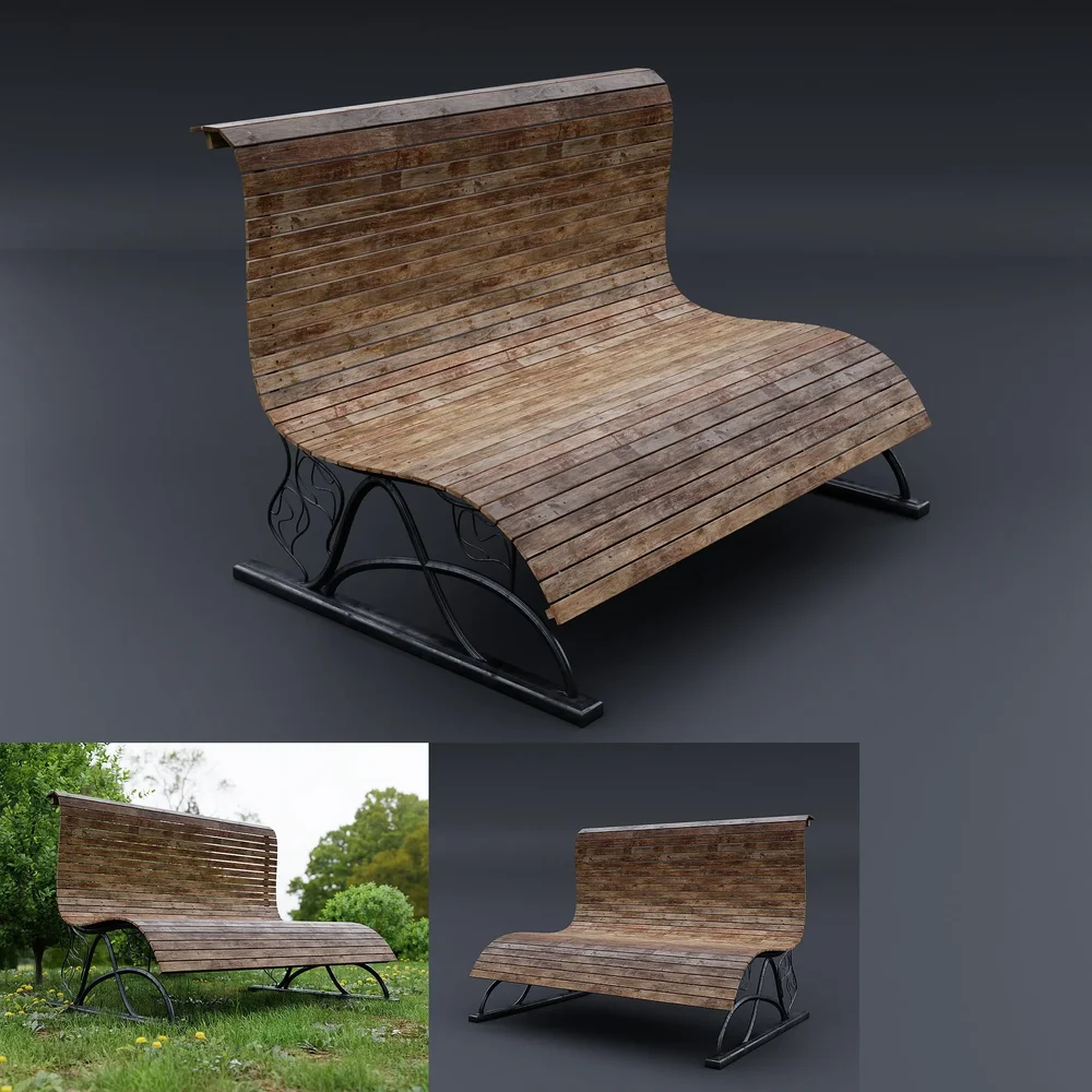 Old Garden / Park Wood Bench