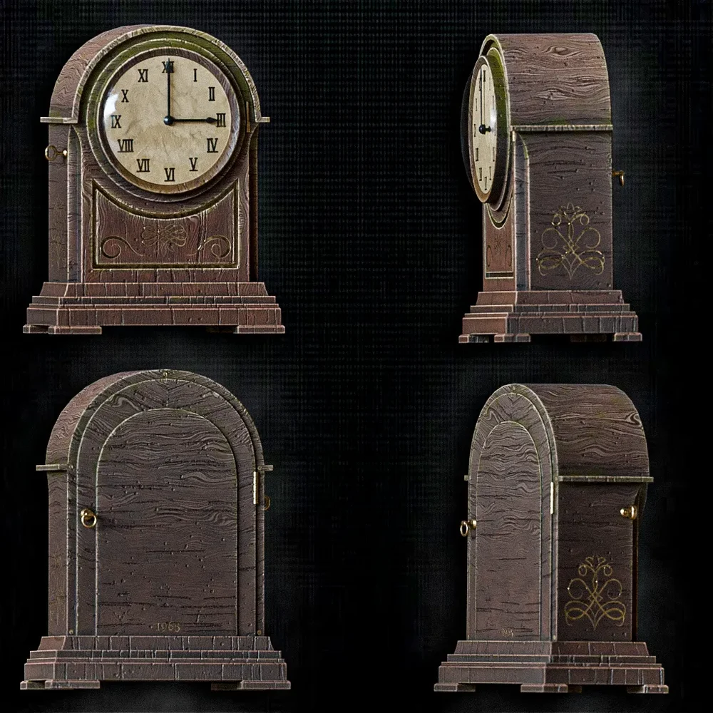 Vintage Wooden Mantel Clock