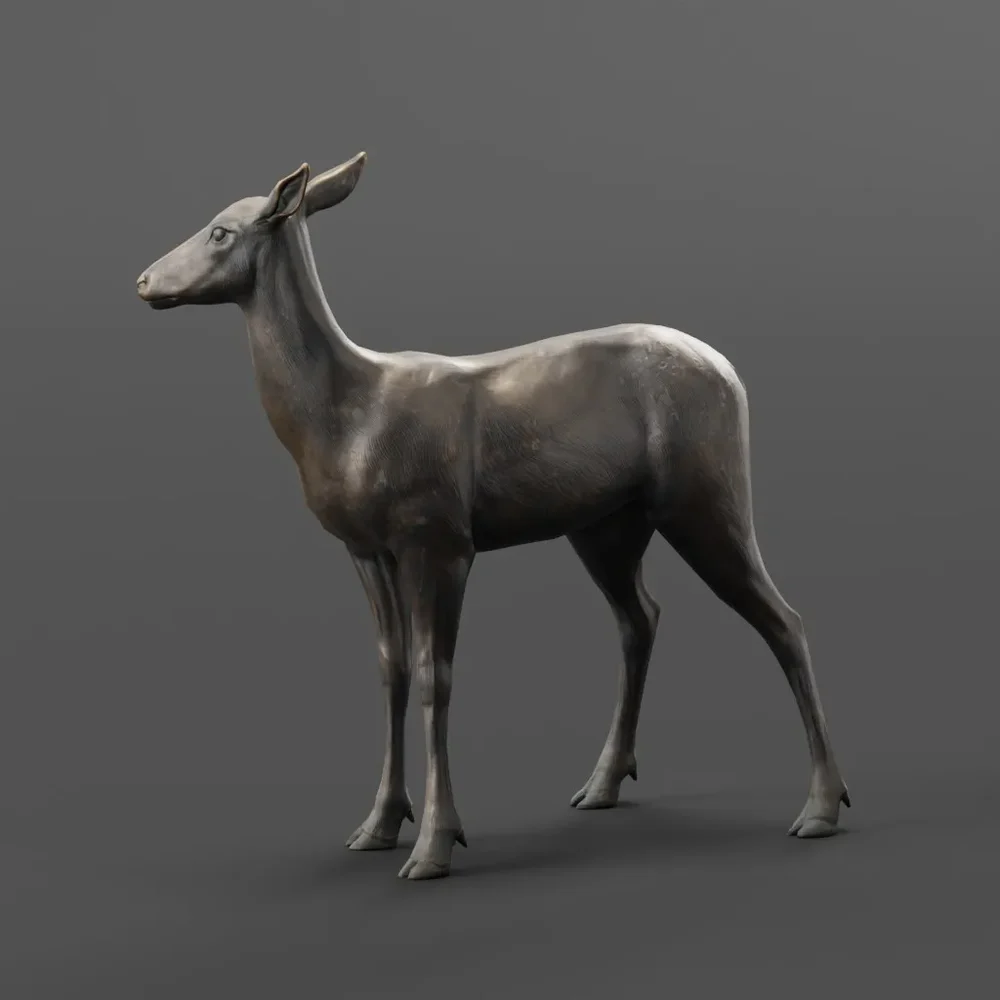 Realistic Doe Sculpted In Blender