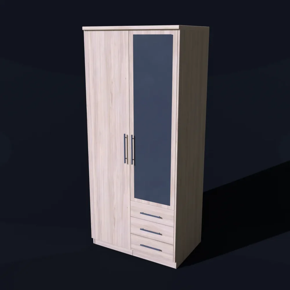 Wooden Almirah With Drawers