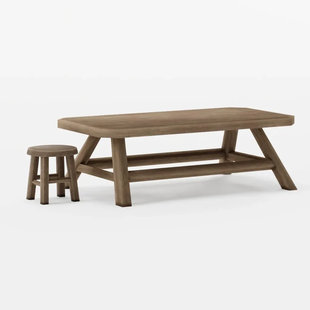 Wooden Table And Chair