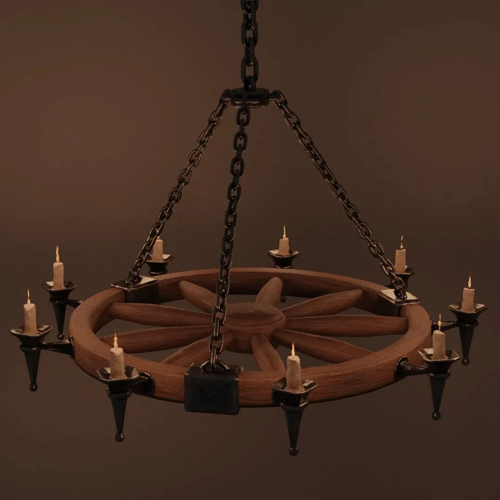 Medieval Chandelier With Candles