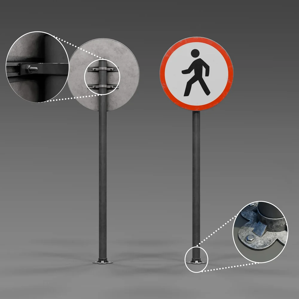 Sign No Pedestrian