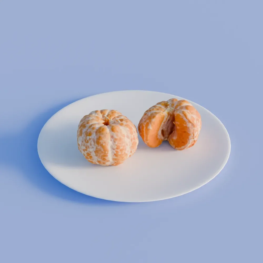 Peeled Orange In A Plate