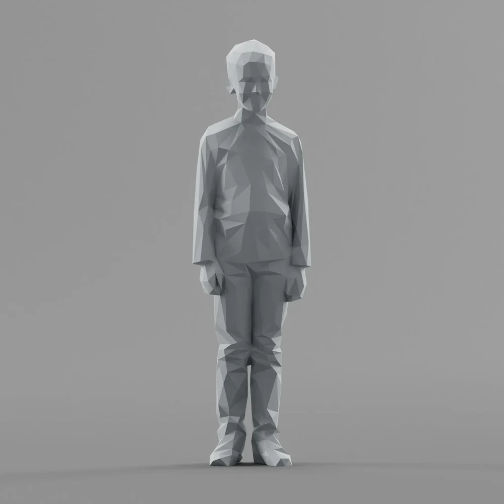 Lowpoly Teenager Standing