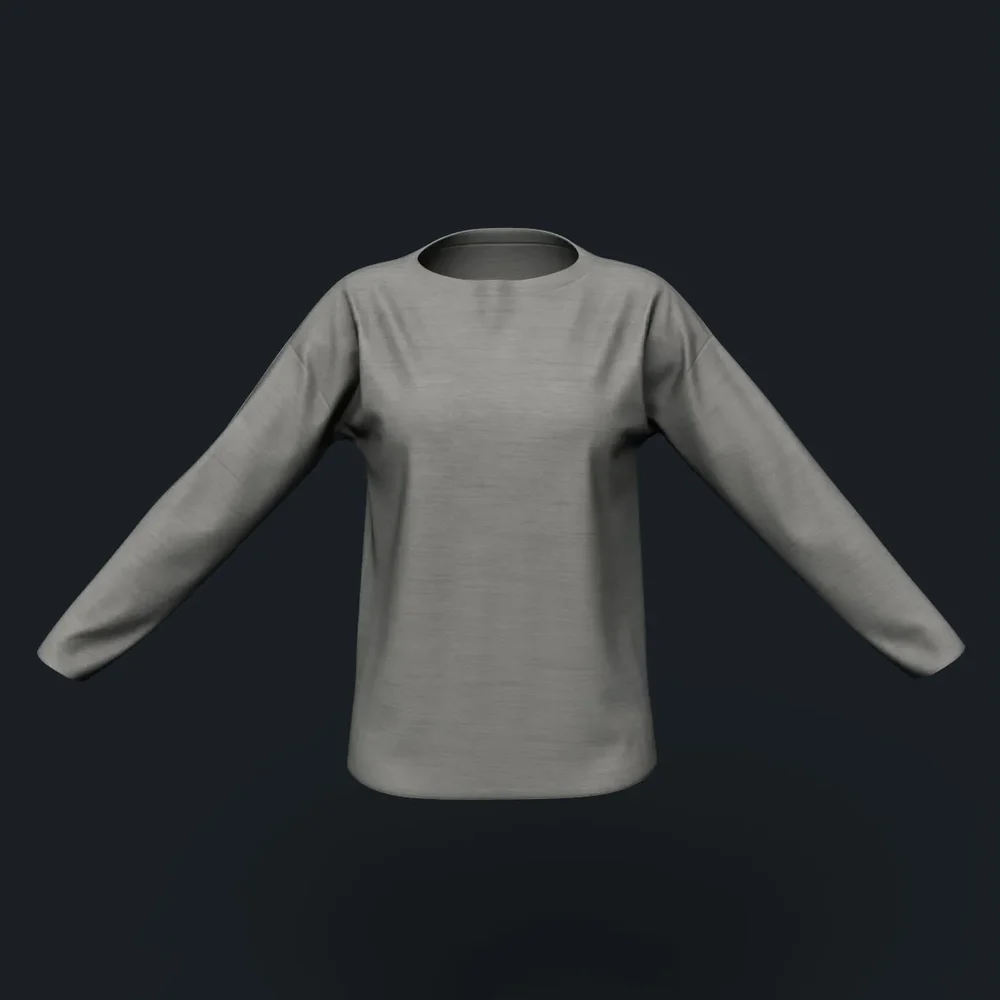 Heather Boat Neck Long Sleeve Shirt