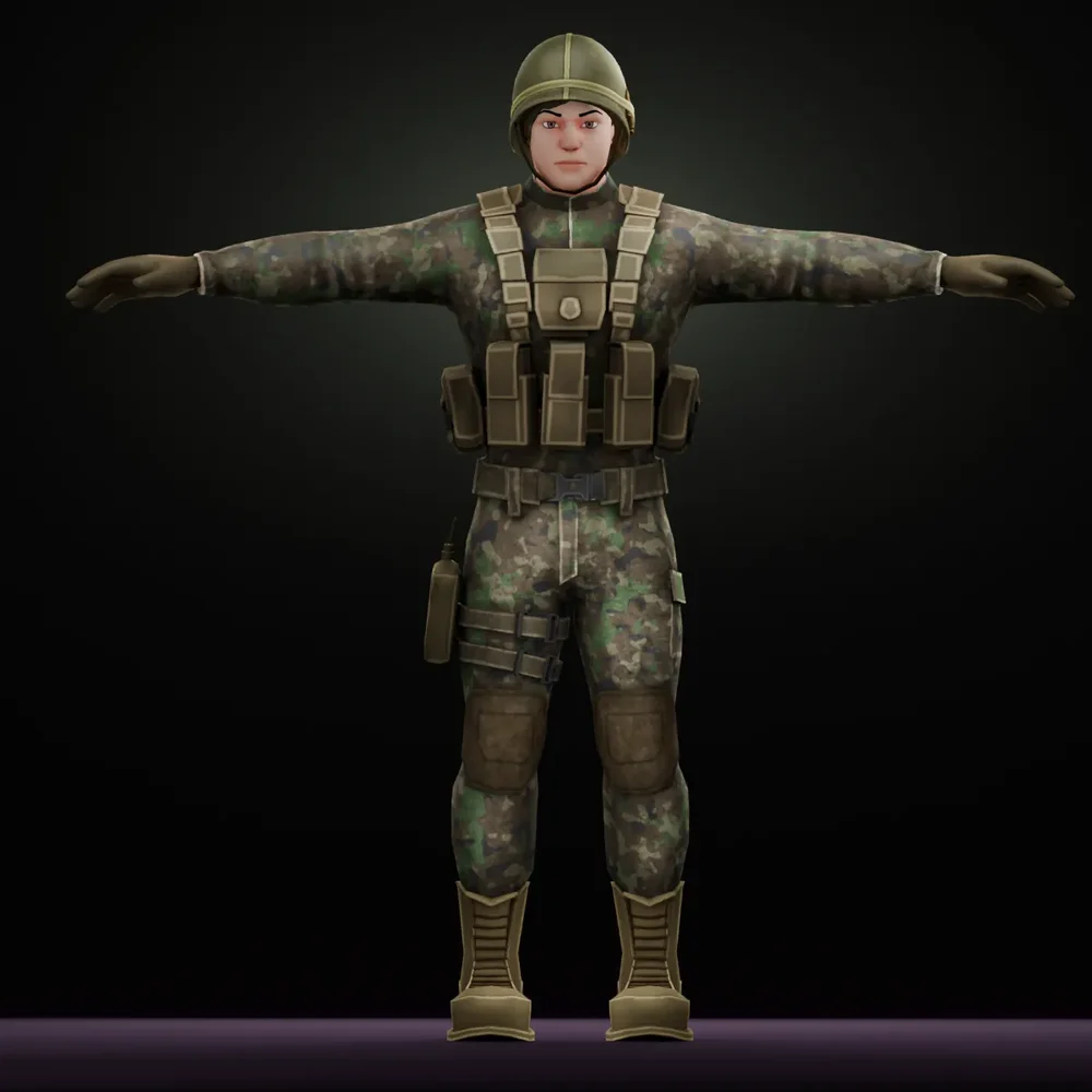 Male Soldier Stylized Character