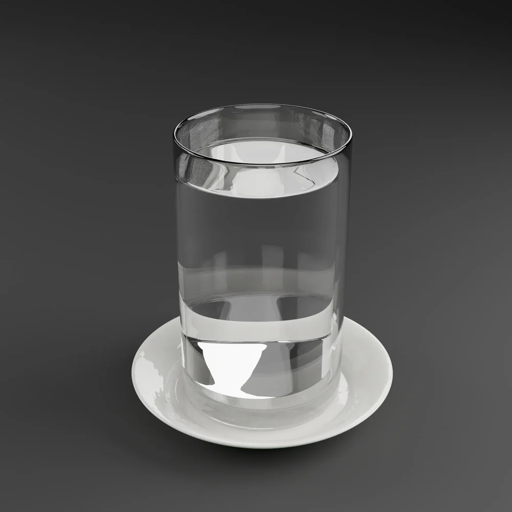 Glass Cup With Saucer